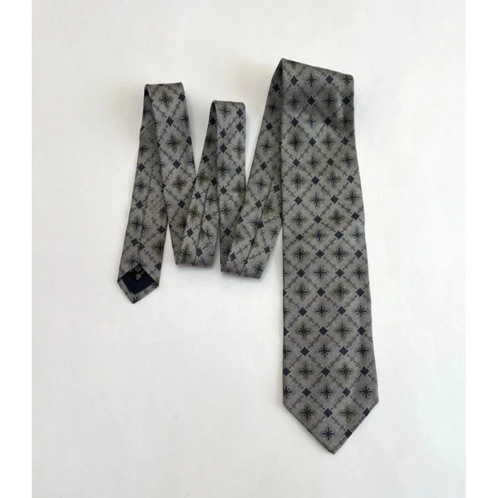 Vintage Ermenegildo Zegna Silk Floral Neck Tie Italy 3.5
